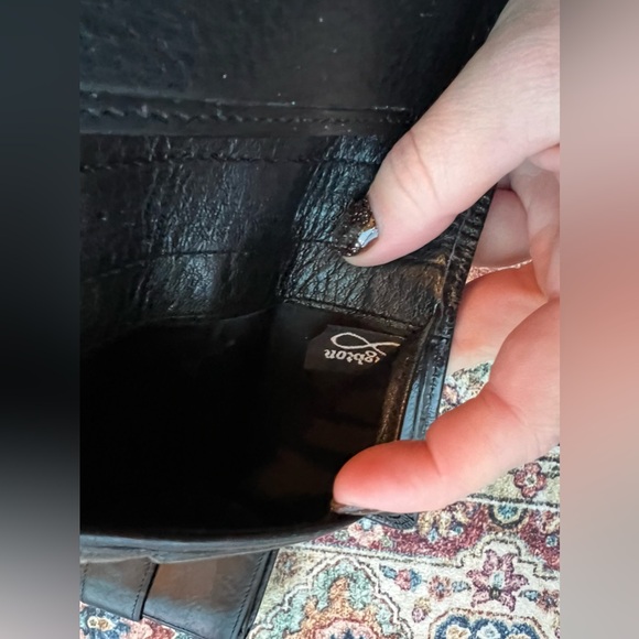 Brighton VINTAGE excellent condition black leather wallet and checkbook set - Picture 7 of 11